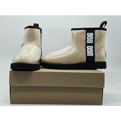 фото Угги ugg classic clear mini, размер 40 eu, natural/black