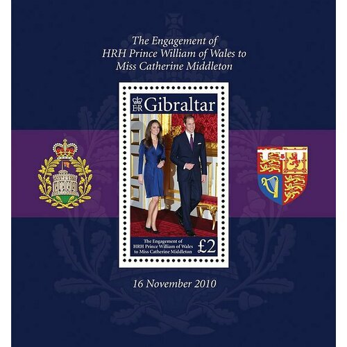 гибралтар 1 пенни 2011 г берберийская куропатка Почтовые марки Гибралтар 2011г. Королевская помолвка Королевские особы, Праздники MNH