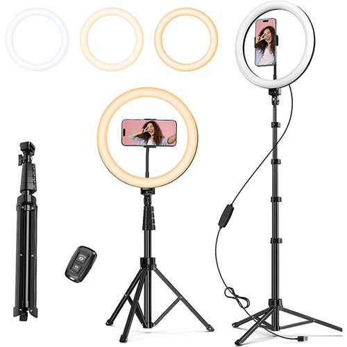 Кольцевая лампа для селфи ATUMTEK 12 Selfie Ring Light with 63 Extendable Tripod Stand ATRL131 3200₽