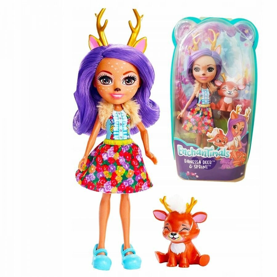 Кукла Mattel Энчантималс с любимой зверюшкой