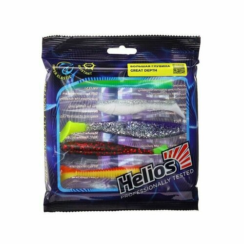 фото Набор силиконовых приманок helios "большая глубина", 5 шт. (hs-gd-set1)