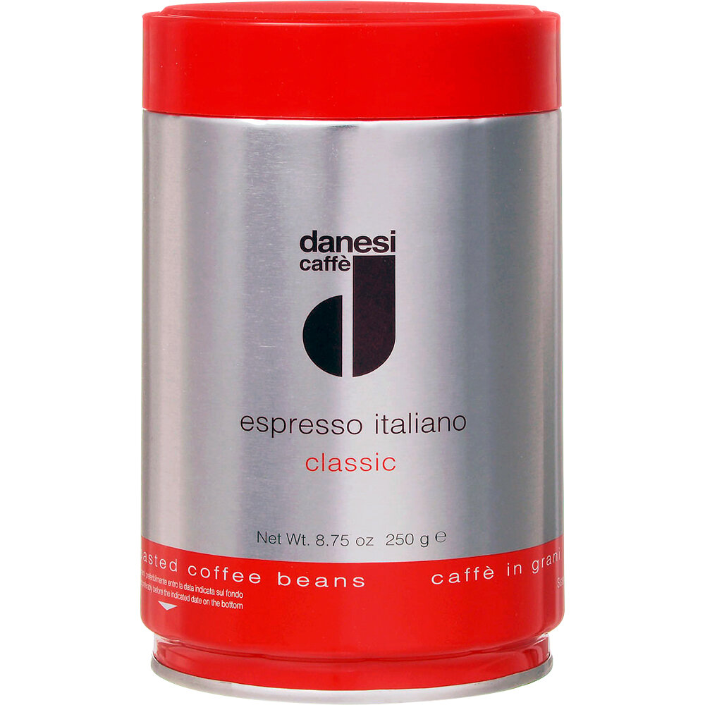 Итальянский кофе в зернах DANESI Classic (250 гр) - 90% арабики / 10% робусты средней обжарки для любой кофеварки