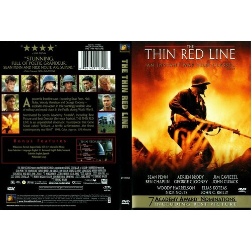 Film The Thin Red Line DVD / Фильм Тонкая красная линия на языке оригинала printio футболка классическая тонкая красная линия the thin red line
