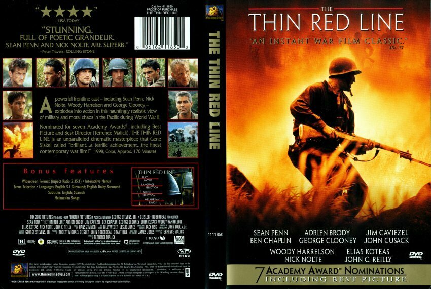 Film The Thin Red Line DVD / Фильм Тонкая красная линия на языке оригинала