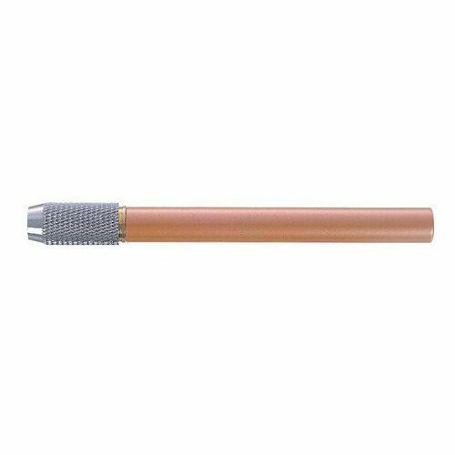 Удлинитель-держатель с резьбовой цангой для карандашей диаметром до 8 мм (для цветных, пастельных, чёрнографитных, акварельных и косметических карандашей), металлический, медный (комплект из 7 шт)