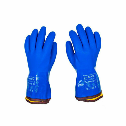 перчатки аляска полюс мбс морозостойкие синие 5 пар Перчатки защитные ПВХ SCAFFA Полюс-Т PVC1380BR-T цв. синий р.11 (6 пар/уп), 1916502