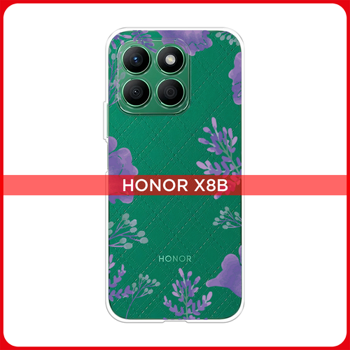 Силиконовый чехол на Honor X8B / Хонор X8B Сиреневая цветочная рамка, прозрачный силиконовый чехол на honor 9c хонор 9с сиреневая цветочная рамка прозрачный