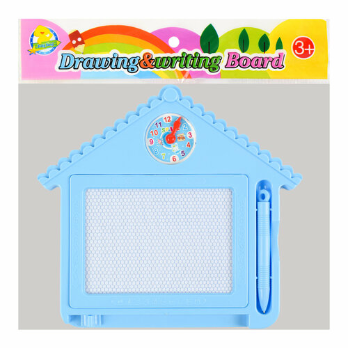 Доска магнитнаяДомик с часамиПиши стирайголубой 330₽