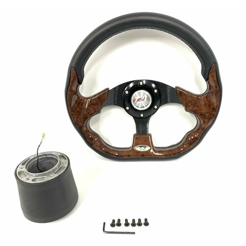 Спортивный руль 4156FPVC под дерево с адаптером на ВАЗ 2101210221032104210521062107 3190₽