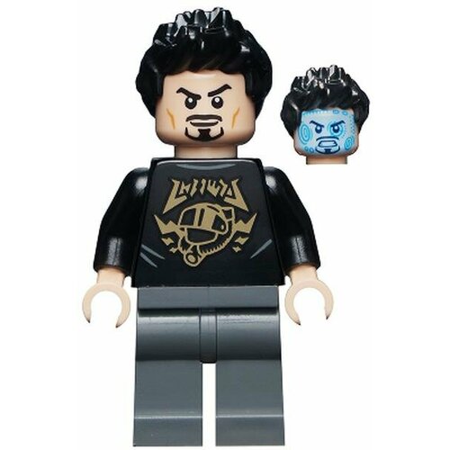 Минифигурка Lego sh747 Tony Stark - Black Shirt with Gold Helmet tactical helmet cover camouflage helmet headdress with elastic cord for military airsoft paintball helmet accessories