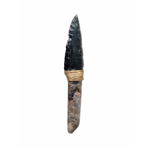 Сувенирный нож Атам из Халцедона и Обсидиана