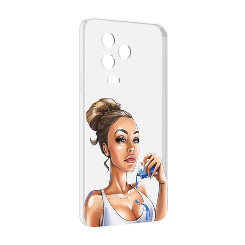 Чехол MyPads девушка-пролила-краску женский для Infinix Note 12 2023 (X676C) задняя-панель-накладка-бампер