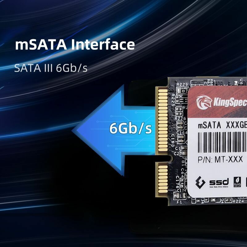 Накопитель SSD KingSpec 128Gb mSATA (MT-128) - фото №19