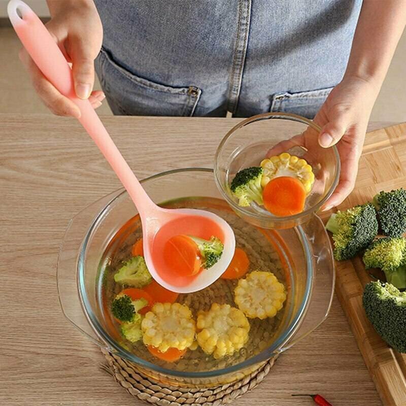 Половник силиконовый 29 см, коралловый — фото 1