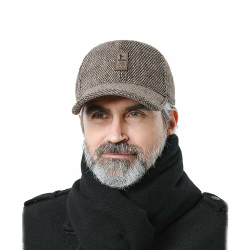 фото Бейсболка , размер 59, горчичный без бренда