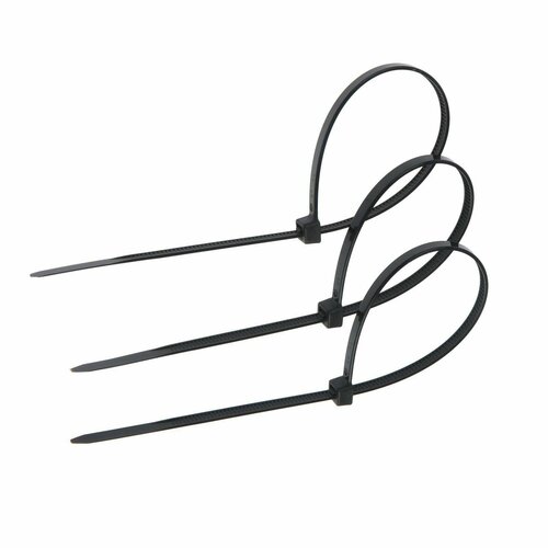 Хомут нейлоновый пластик 48х250 мм черный в упаковке 100 шт 466₽