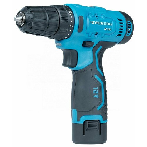 Шуруповерт аккумуляторный макс диам сверла 10мм 12В 30Нм с 2 аккумуляторами и зарядным устройством NORDBERG NE103KNE9012 802700₽