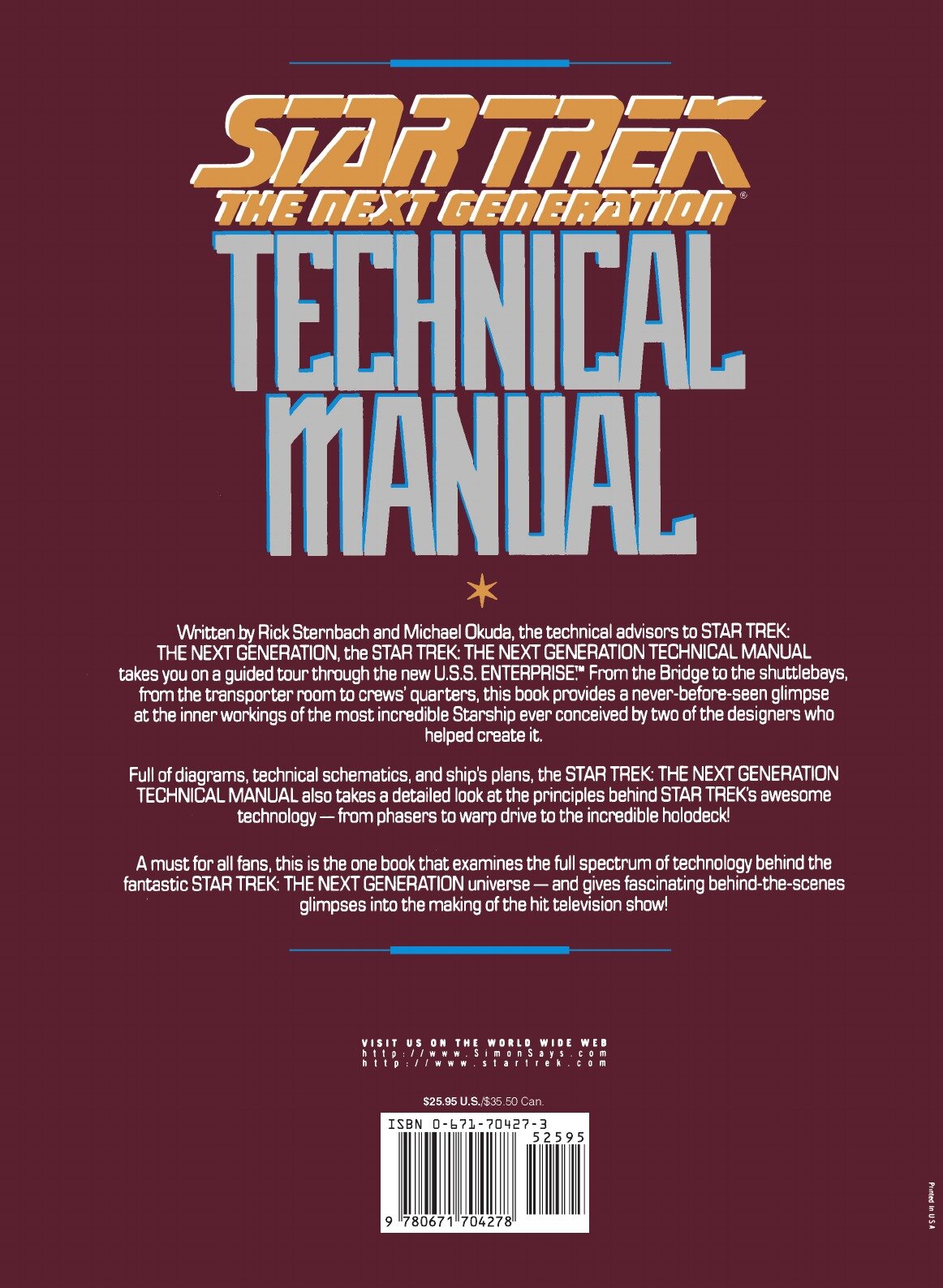 Technical Manual (Mike Okuda, Michael Okuda, Rick Sternbach) - фото №2
