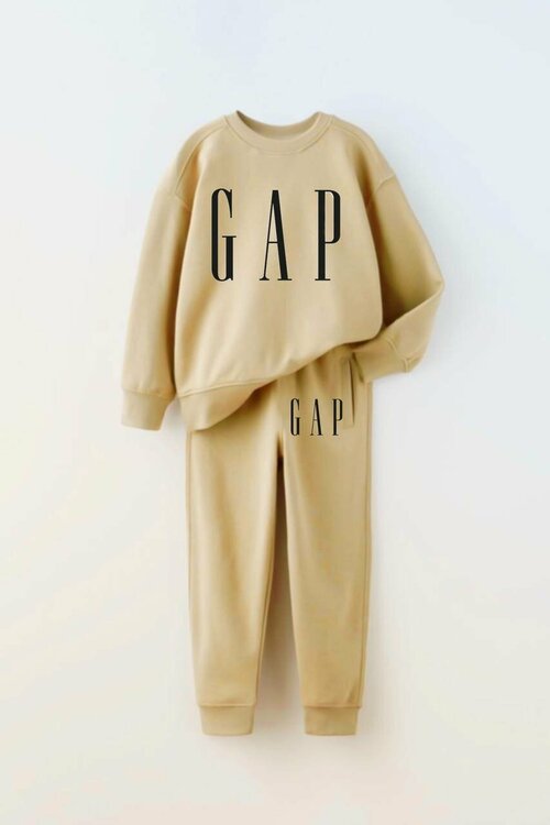 Комплект одежды GAP, размер 7-8 лет, бежевый, коричневый