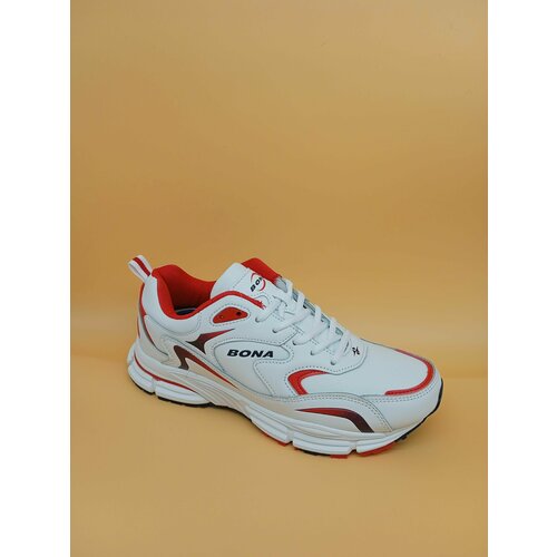фото Кроссовки bona, полнота 8, размер 44, белый, красный