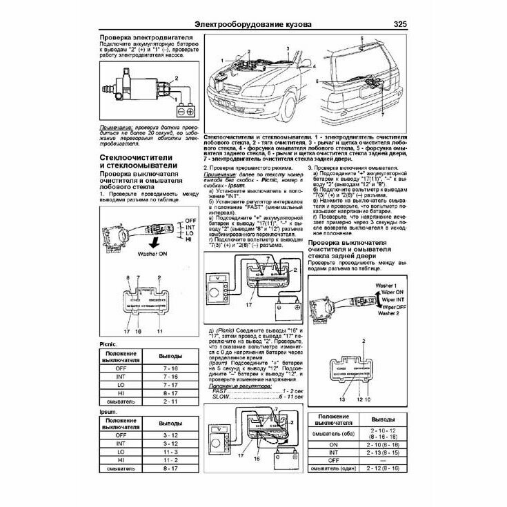 Toyota Picnic & Ipsum 2WD&4WD 1996-2001 (ч/б) (м) (Легион-Автодата) - фото №10
