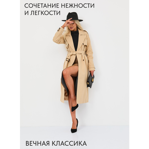 Тренчкот EBO, размер 48/xl, бежевый