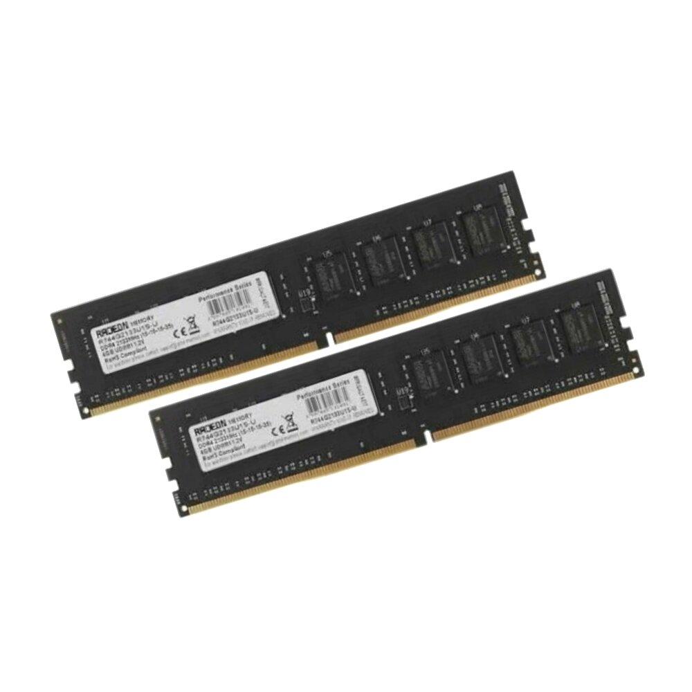 ОЗУ Dimm 8Gb PC4-17000(2133)DDR4 AMD R744G2133U1S-U (Kit 2x4Gb)