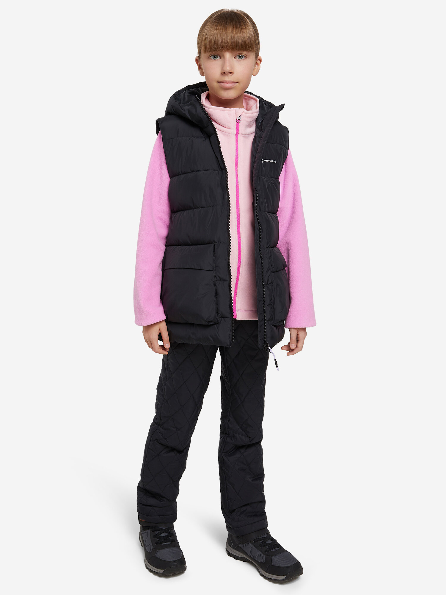 Жилет утеплённый OUTVENTURE, размер 152-158, черный — фото 1