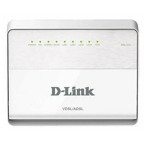 Роутер D-Link DSL-224/R1A белый, серый