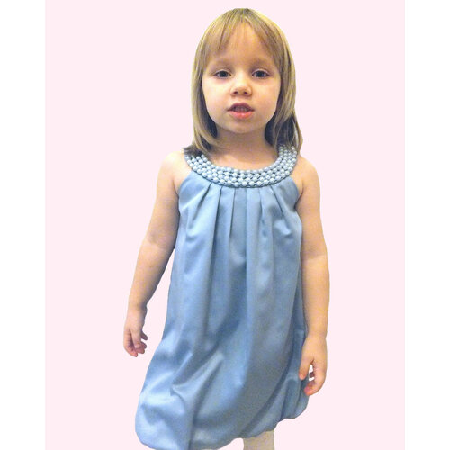 Школьное платье, размер 110, голубой