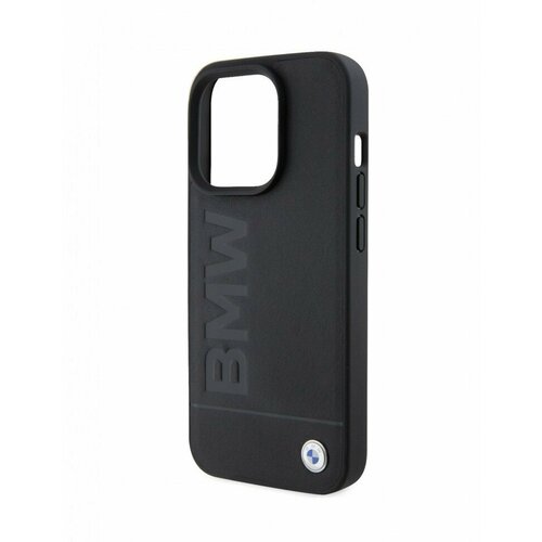 Чехол BMW Signature Leather Logo imprint Hard для iPhone 15 Pro, цвет Черный (BMHCP15LSLLBK) кожаный чехол bmw signature embossed logo hard для iphone 13 pro черный