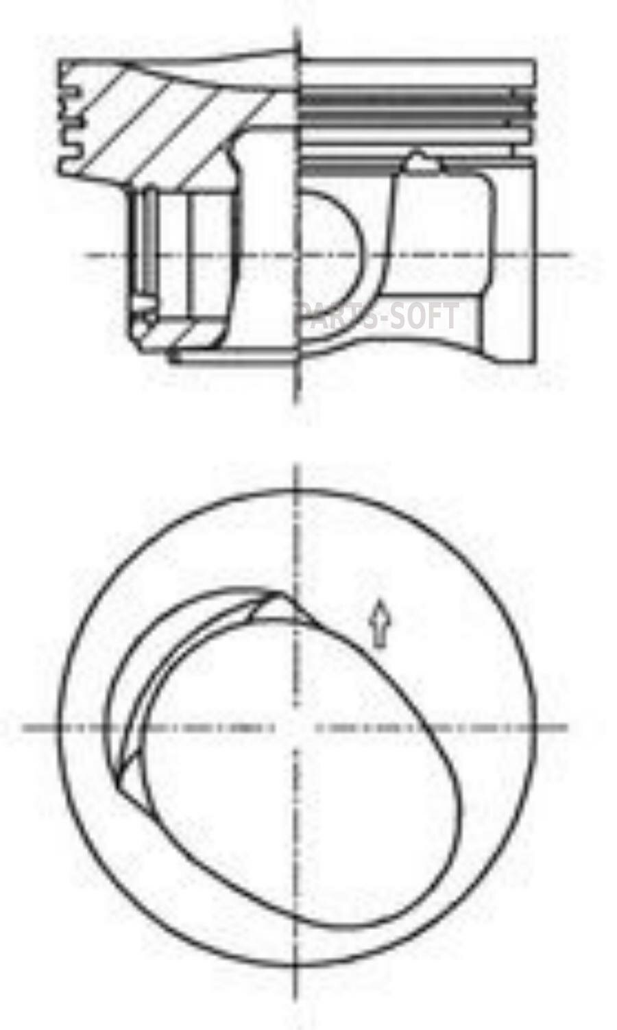 KOLBENSCHMIDT 41257610 Поршень ДВС AUDI. VW 1.2TSI CBZA/CBZB 71 1.2x1.2x2 +0.25 09 KOLBENSCHMIDT 41257610