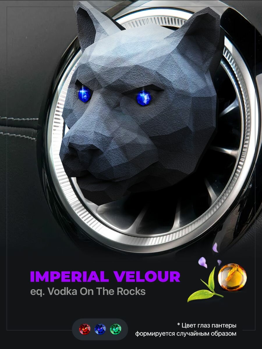 Ароматизатор в машину Medori 3D Imperial Velour на дефлектор / вонючка с цитрусовым, свежим, цветочным ароматом / освежитель автомобильный, меловой с магнитным креплением