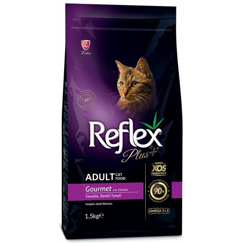 REFLEX PLUS Adult Cat Food Gourmet Multicolor 1,5 кг сухой корм для кошек