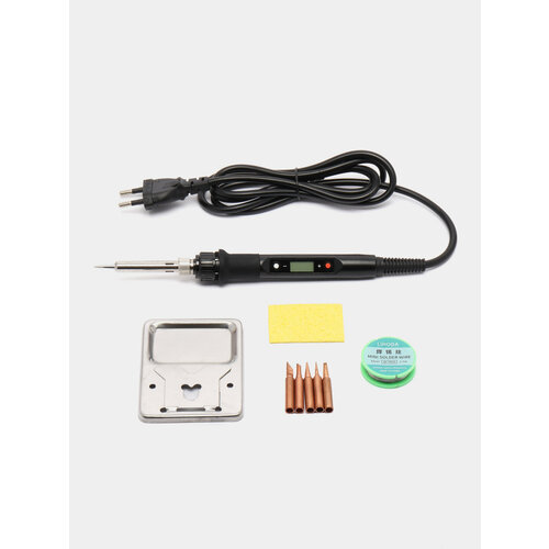 Электрический паяльник 80 Вт с регулировкой температуры и жк-дисплеемоловоотсос Вариант Набор из 5 предметов 2199₽