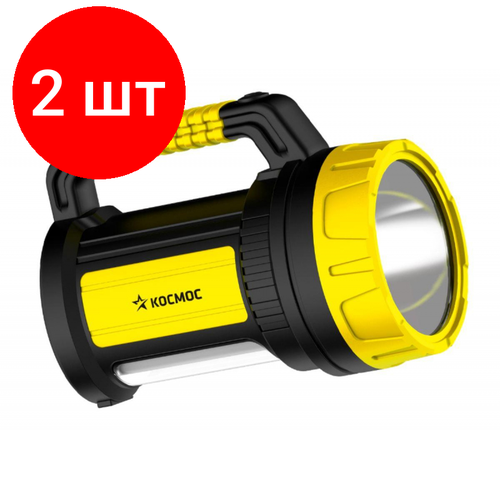 фото Комплект 2 штук, фонарь светодиодный акк. космос kocac2005w_ex 5w led, бок. пан.10вт,3 реж, з/у