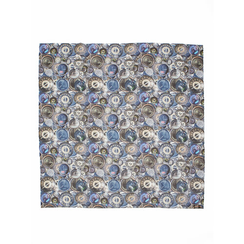 фото Платок ,140х140 см, голубой, белый casali71