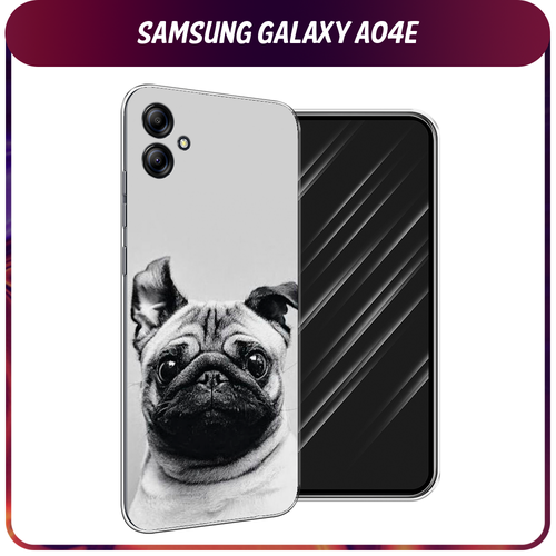 Силиконовый чехол на Samsung Galaxy A04e / Самсунг A04e Ушастый мопс силиконовый чехол на samsung galaxy a04e самсунг галакси а04е криминальное чтиво 1