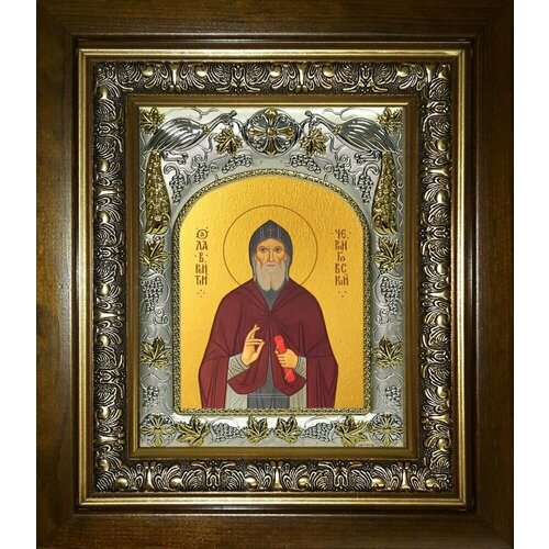 преподобный лаврентий черниговский икона на доске 7 13 см Икона Лаврентий Черниговский (Проскура), преподобный