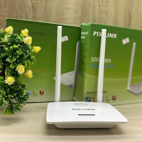 Точка доступа WiFi Pix-Link, беспроводной интернет для дома, роутер вай фай WR07, маршрутизатор сети до 300 Мбит/с