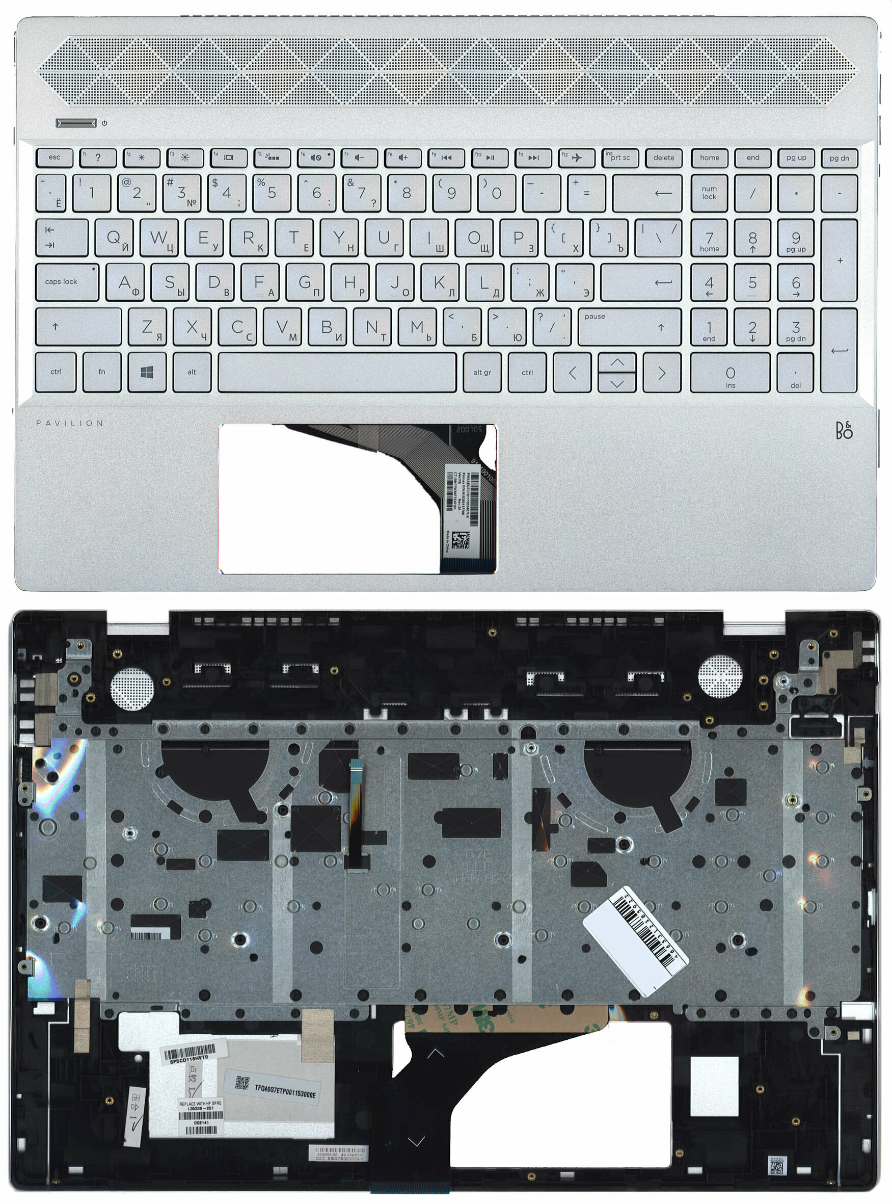 Клавиатура для ноутбука HP 15-CS топкейс