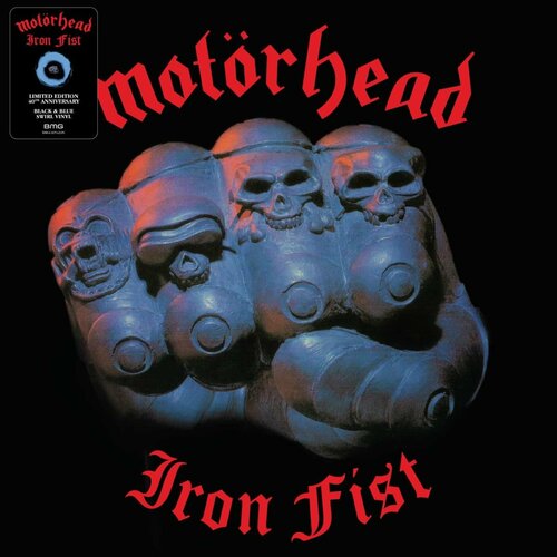 виниловая пластинка motorhead iron fist lp limited edition stereo blue Виниловая пластинка Motorhead. Iron Fist. 40th Anniversary. Black & Blue Swirl (LP)