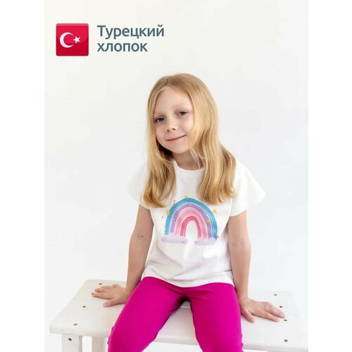 фото Футболка , размер 86-92, розовый, белый n.k