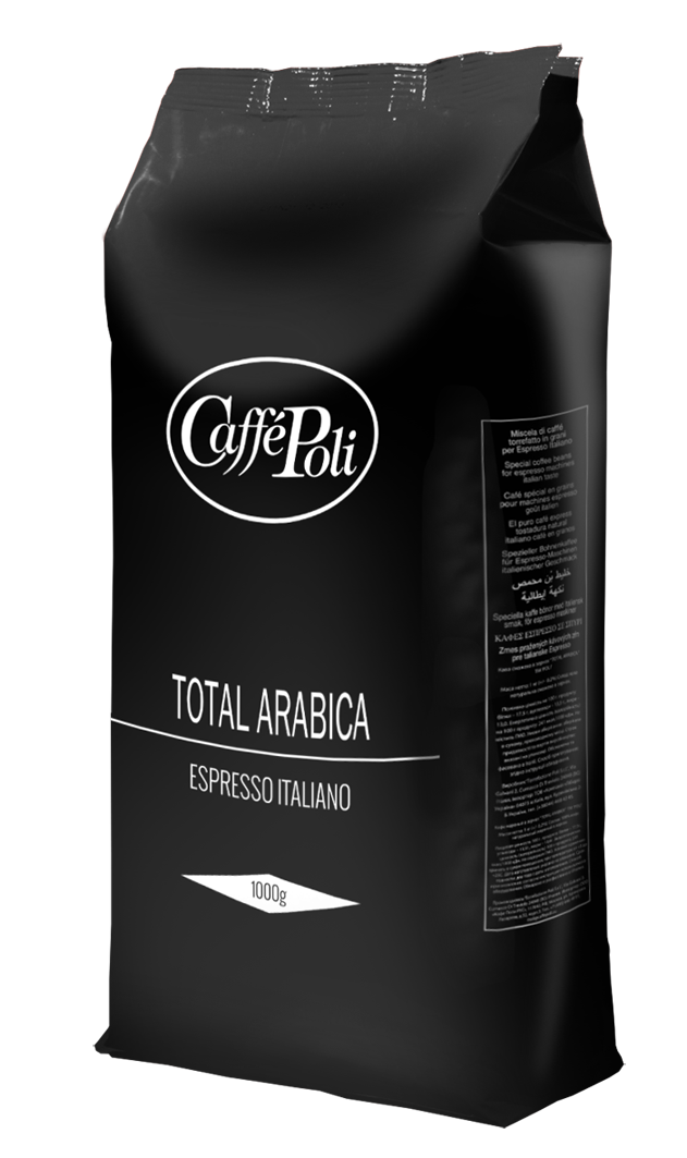 Итальянский кофе в зернах Caffe Poli Total Arabica,1кг. Произведено в Италии.