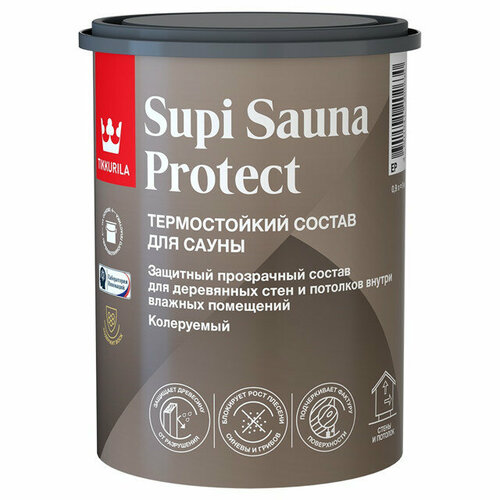 Состав для сауны TIKKURILA Supi Sauna Protect 0,9л бесцветное, арт.700014050