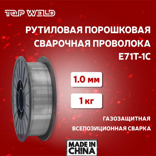 сварочная порошковая проволока edon fcw0 8 1 1 0мм 1 кг d100 комплект 2 шт Проволока сварочная порошковая TW E71T-1С D100/d1,0/1 кг