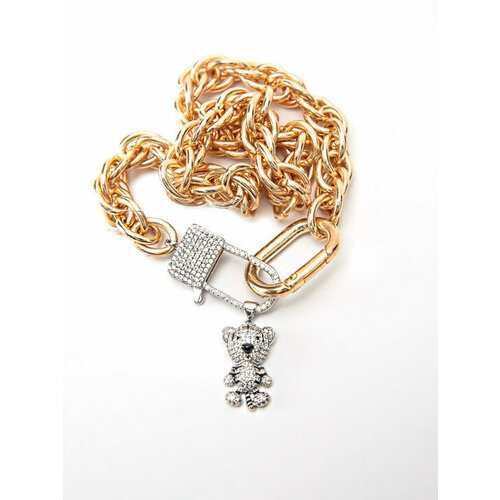 Колье НА ЦАЦКАХ, фианит, длина 36 см