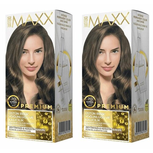 MAXX DELUXE Краска для волос Premium, тон 7.0 Русый натуральный, 110 г, 2 шт