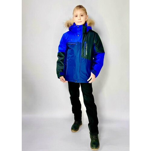 фото Парка lcayhd fashion зимняя куртка для мальчика 23-21(1/25), размер 134, синий