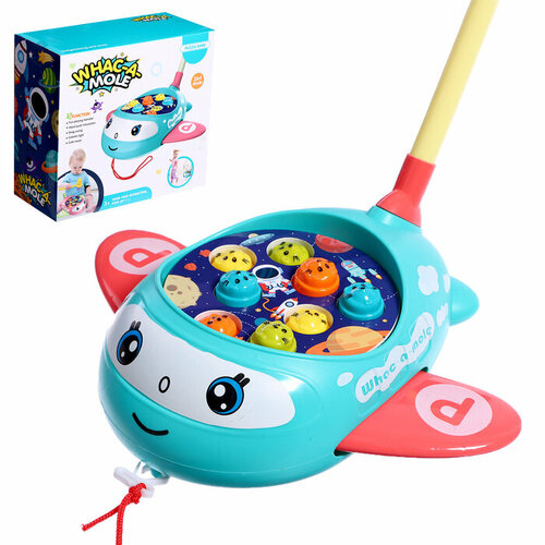 Каталка на палке Световой самолётик световые и звуковые эффекты цвета микс 2080₽